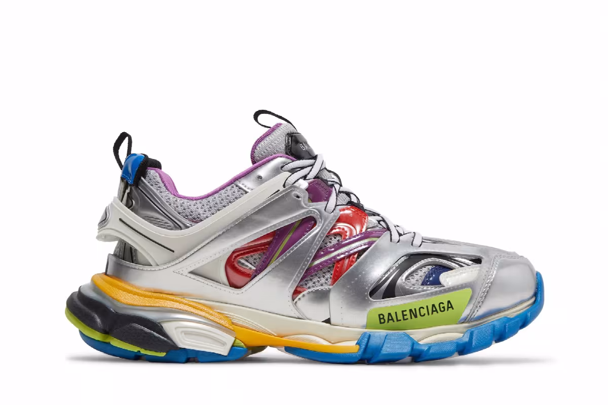 Balenciaga Track Sneaker Metallic Multi, view 2
