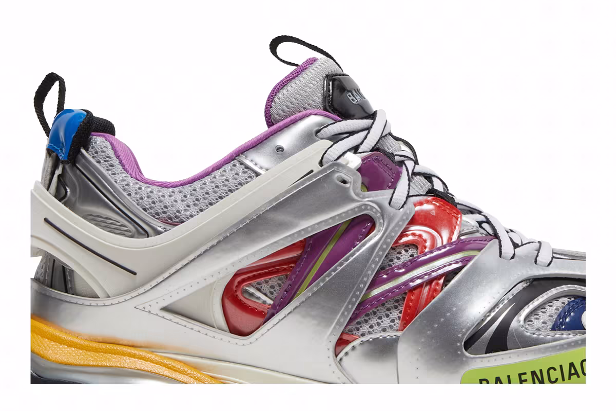 Balenciaga Track Sneaker Metallic Multi, view 3