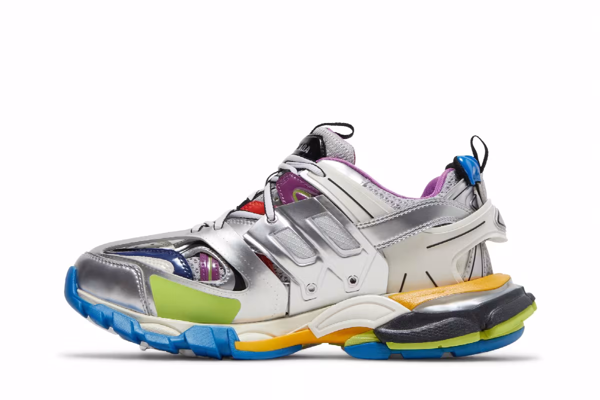 Balenciaga Track Sneaker Metallic Multi, view 4