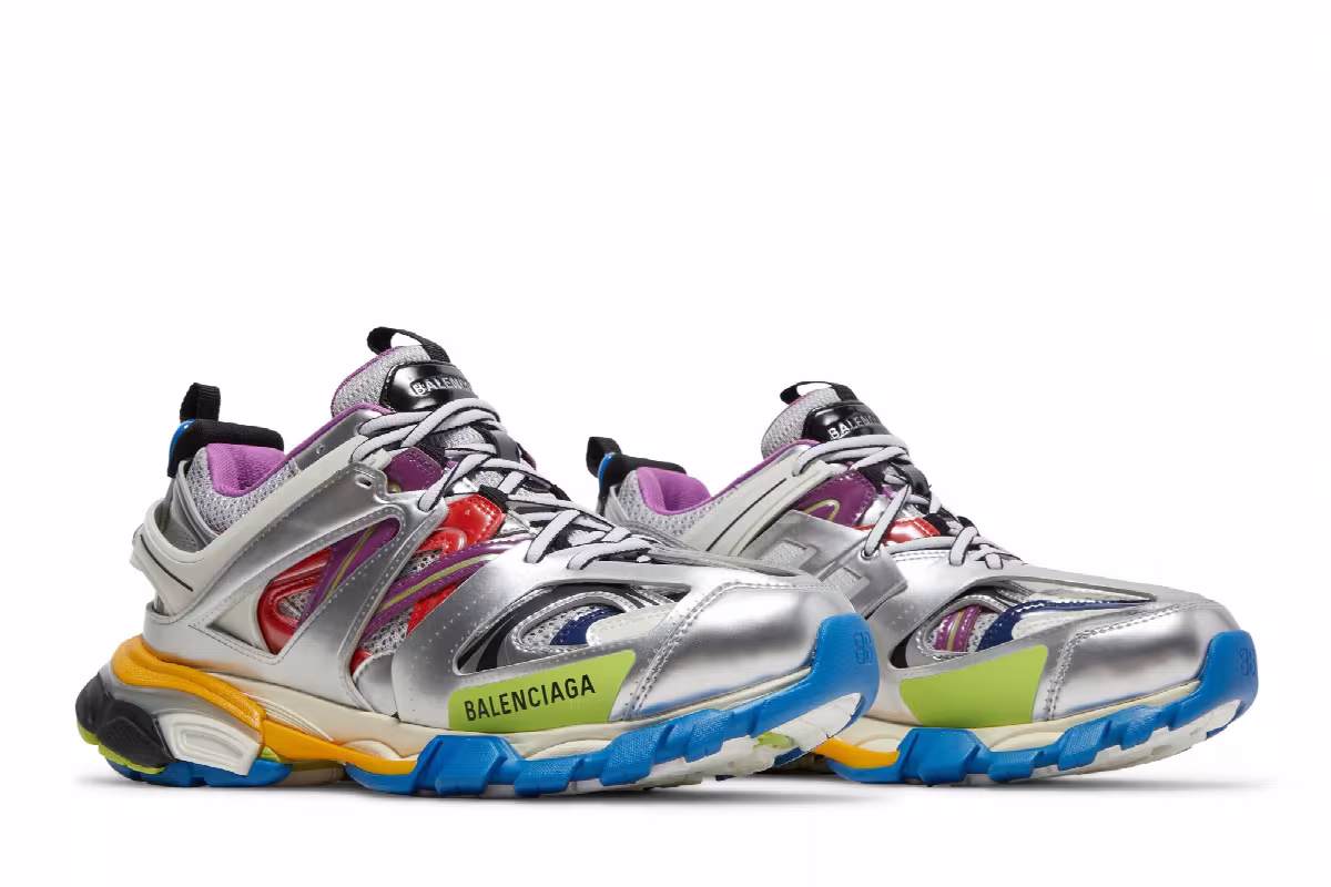 Balenciaga Track Sneaker Metallic Multi, view 9
