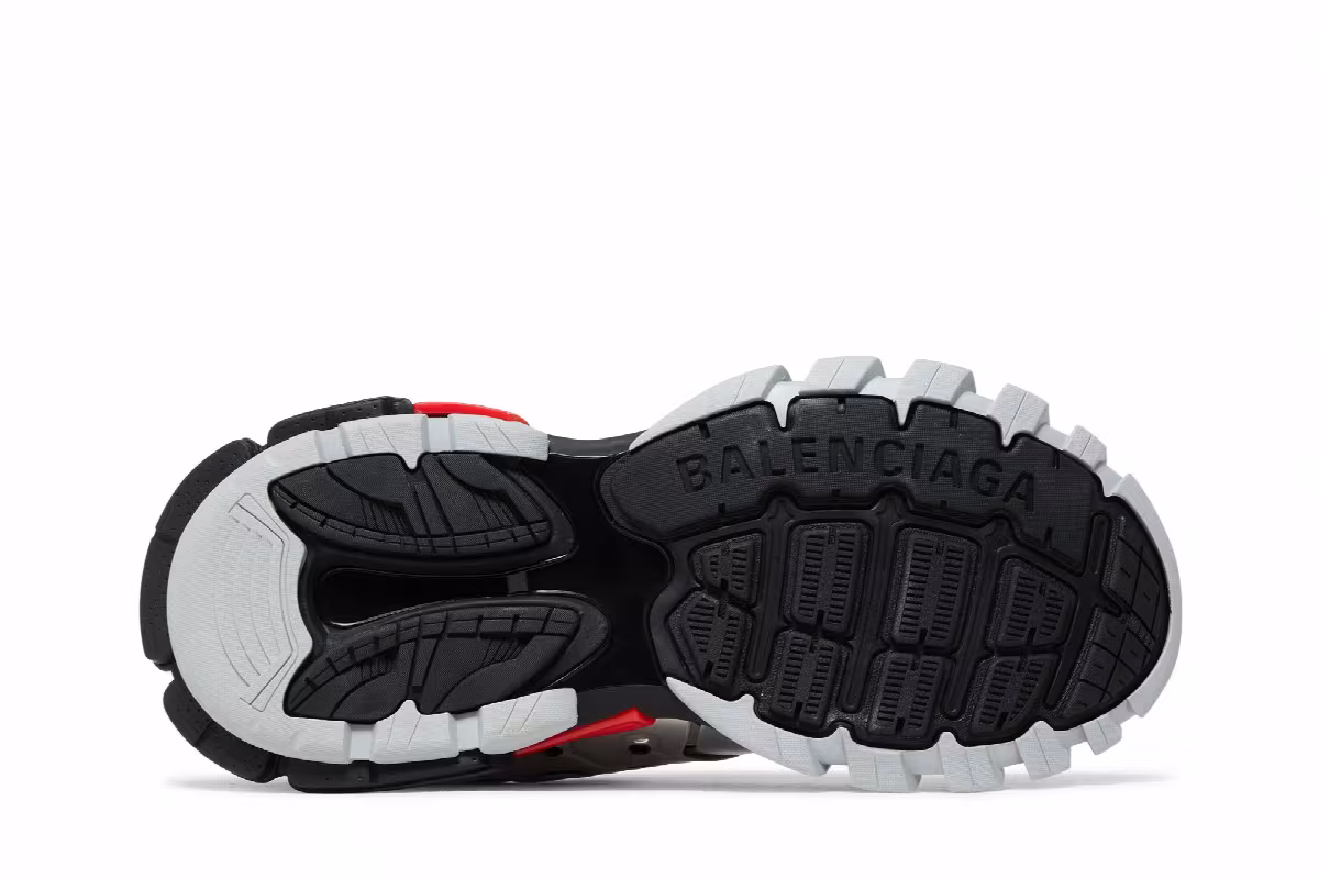 Balenciaga Track Sneaker Black Red Silver, view 5