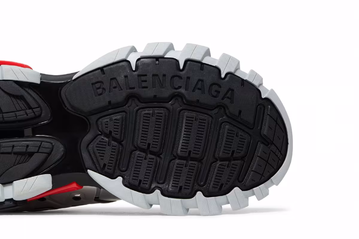 Balenciaga Track Sneaker Black Red Silver, view 6