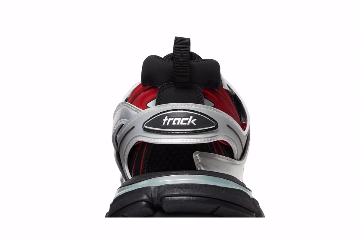 Balenciaga Track Sneaker Black Red Silver, view 8