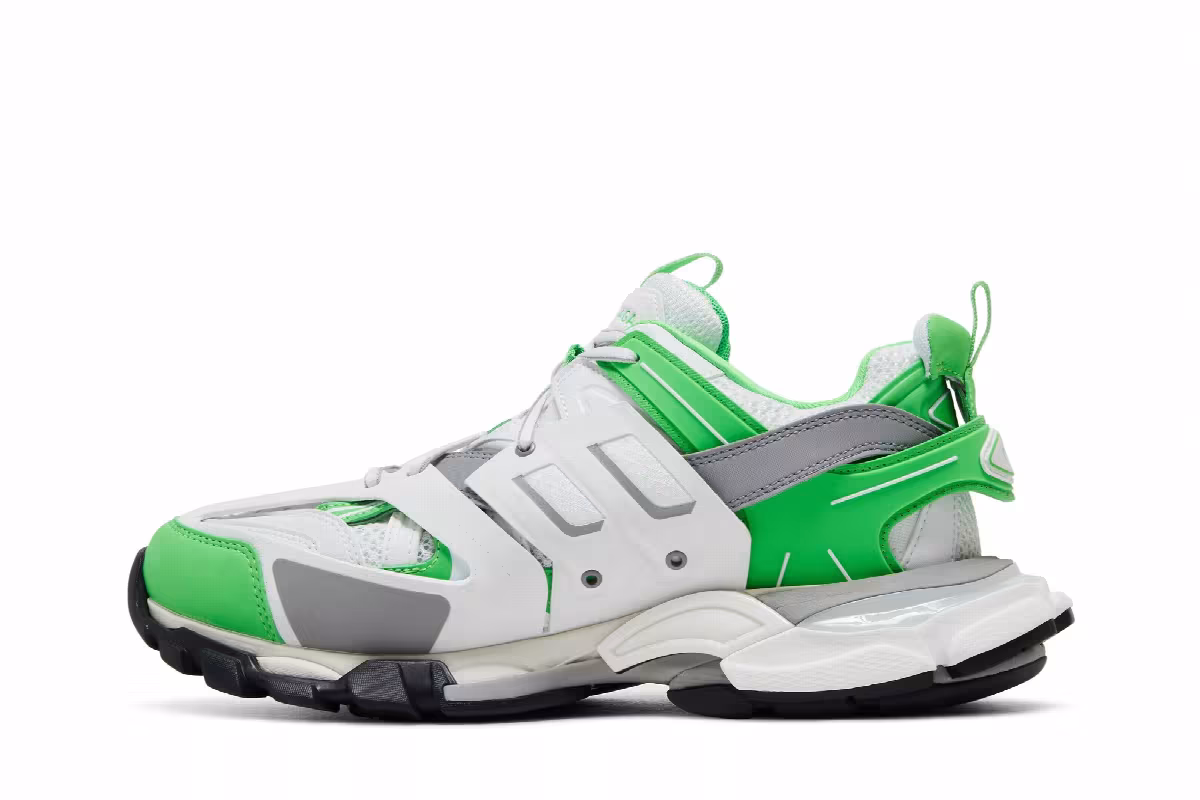 Balenciaga Track Sneaker Grey Fluo Green, view 4