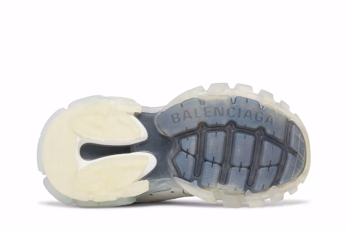 Balenciaga Women's Track Sneaker Clear Sole - White Black, view 5