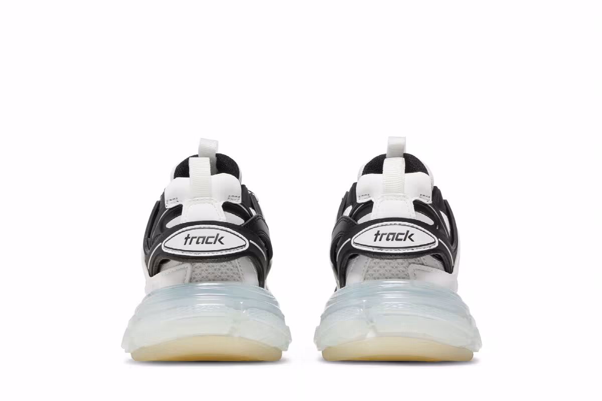 Balenciaga Women's Track Sneaker Clear Sole - White Black, view 7