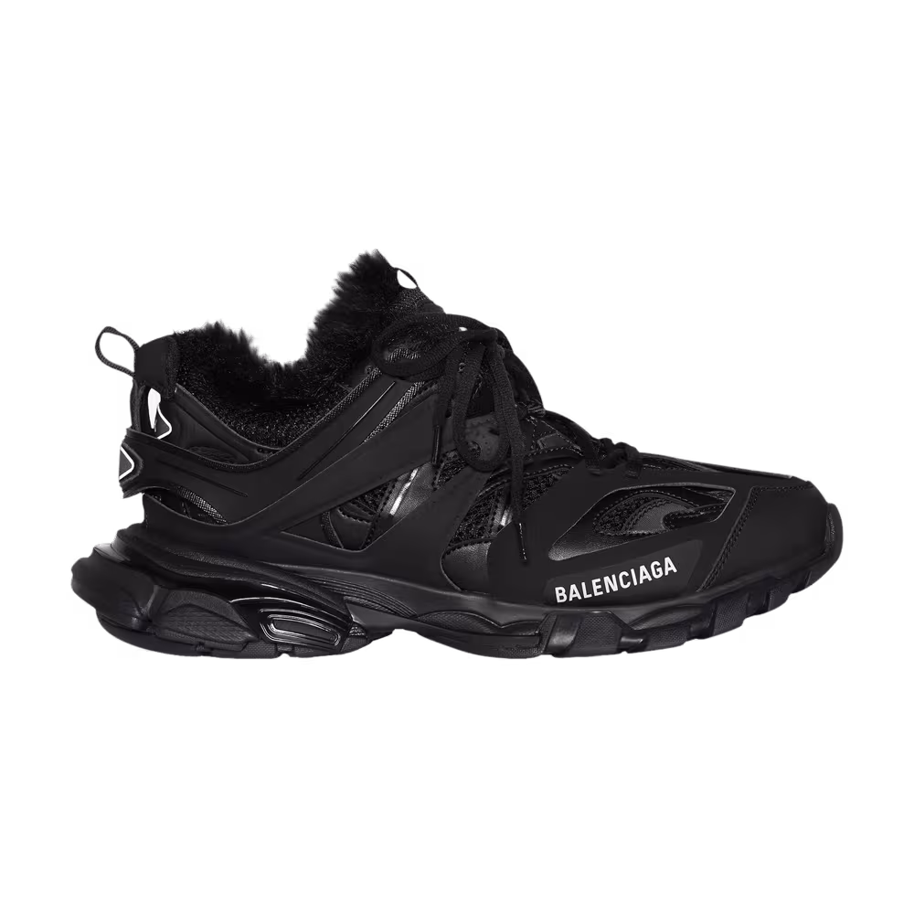 Balenciaga Women's Track Trainer Fake Fur - Black