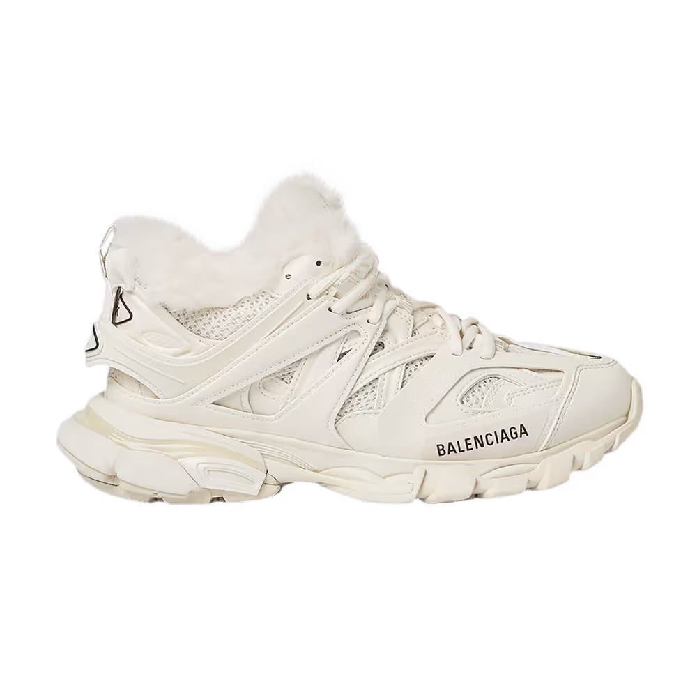 Balenciaga Women's Track Trainer Fake Fur - Egg Shell