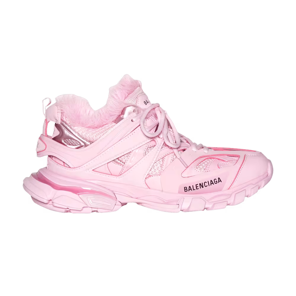 Balenciaga Women's Track Trainer Fake Fur - Pink
