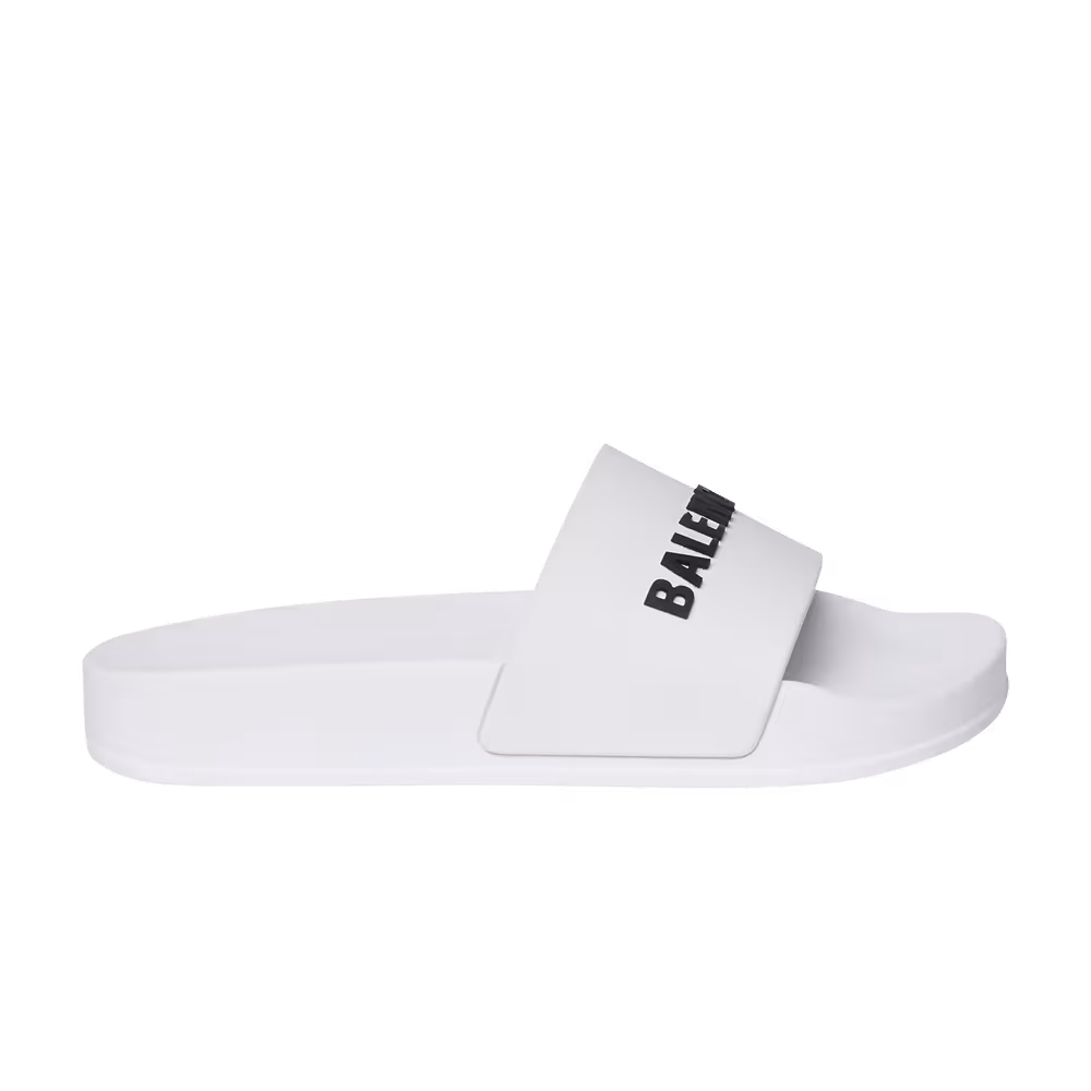 Balenciaga Pool Slides Kids White Black
