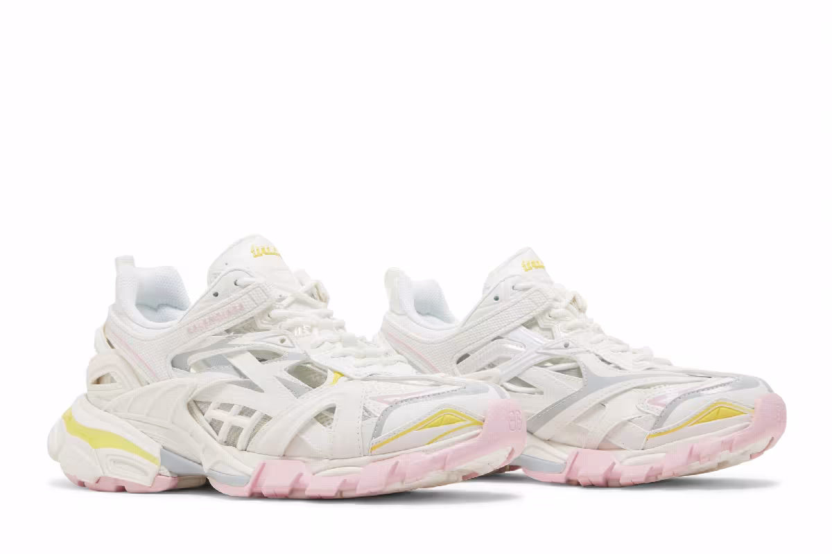 Balenciaga Women's Track.2 Sneaker White Light Yellow, view 9
