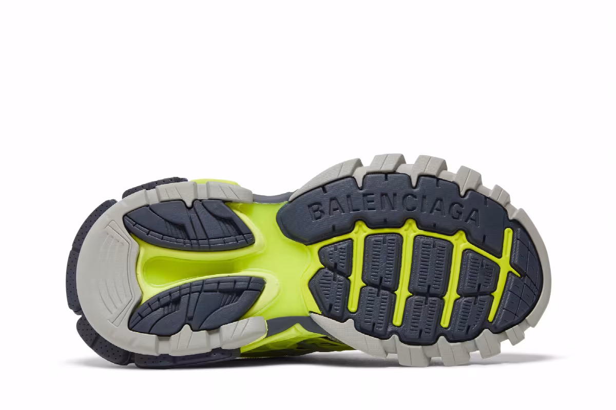 Balenciaga Women's Track.2 Sneaker Grey Neon Yellow, view 5