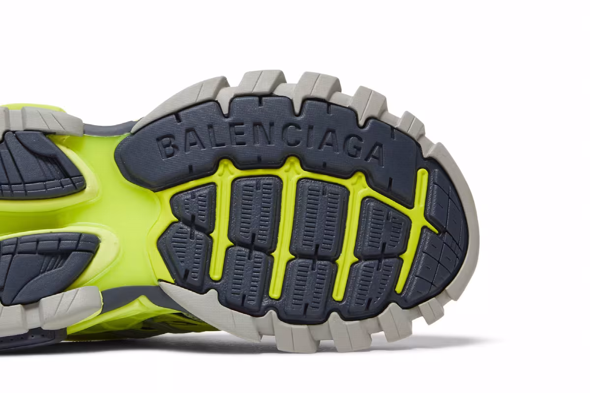 Balenciaga Women's Track.2 Sneaker Grey Neon Yellow, view 6