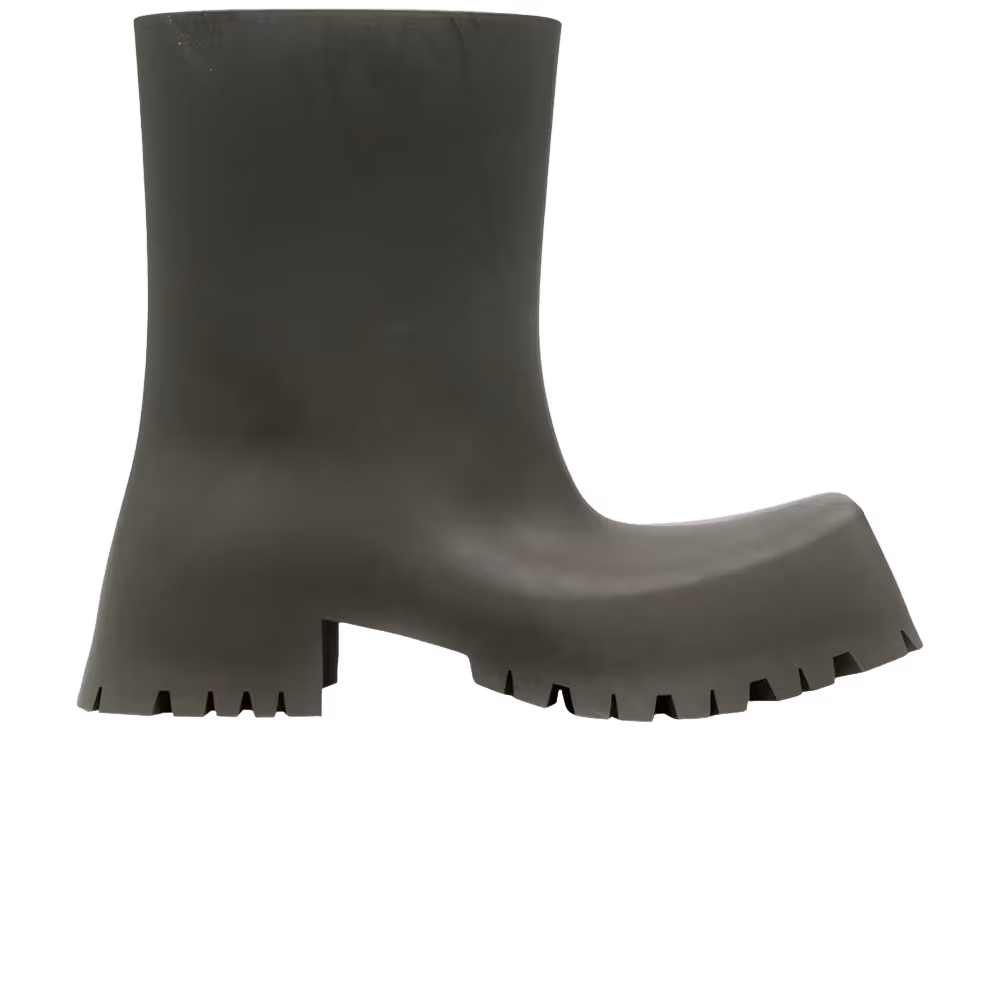 Balenciaga Women's Trooper Rubber Boot Dark Green