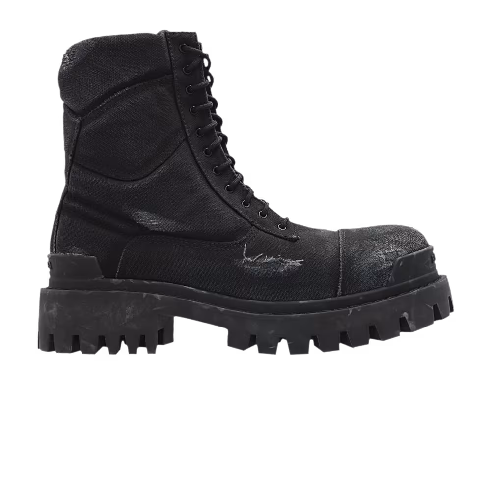 Balenciaga Combat Strike Boot Worn-Out - Black
