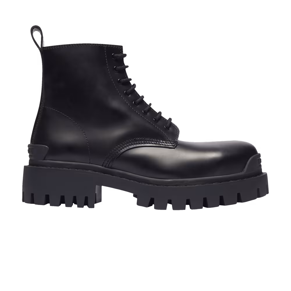 Balenciaga Strike Lace-Up Boot Black