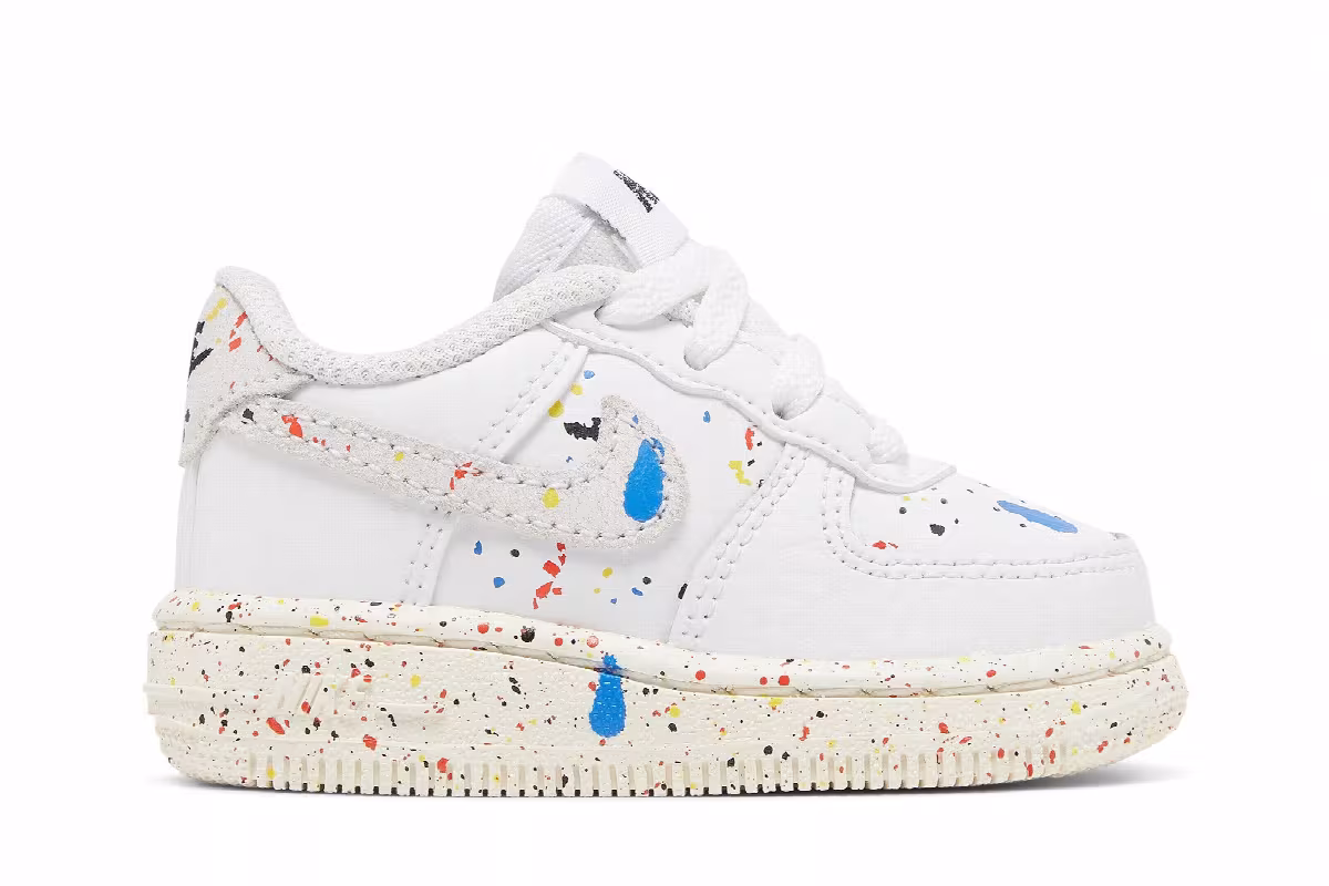 Nike Force 1 LV8 3 TD Paint Splatter - White, view 2