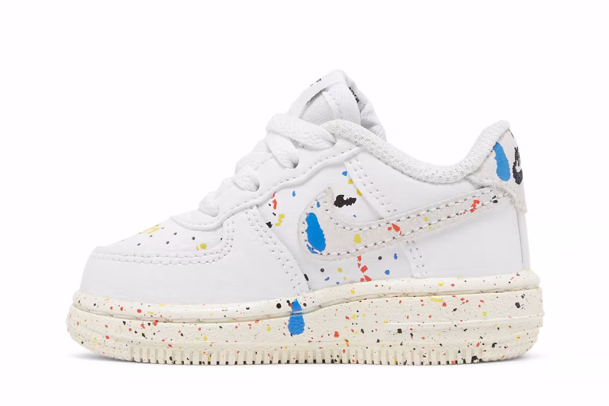 Nike Force 1 LV8 3 TD Paint Splatter - White, view 4