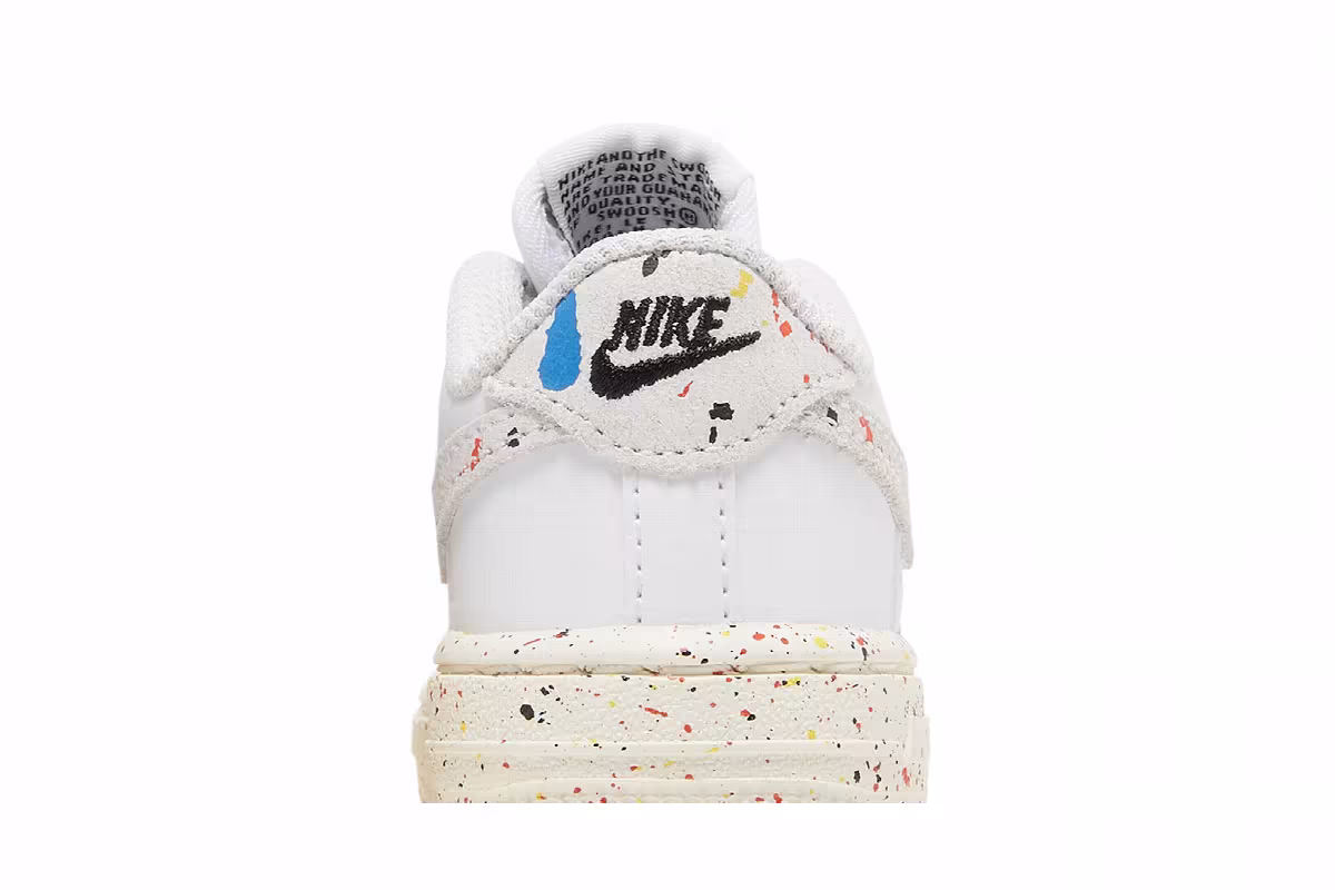 Nike Force 1 LV8 3 TD Paint Splatter - White, view 8
