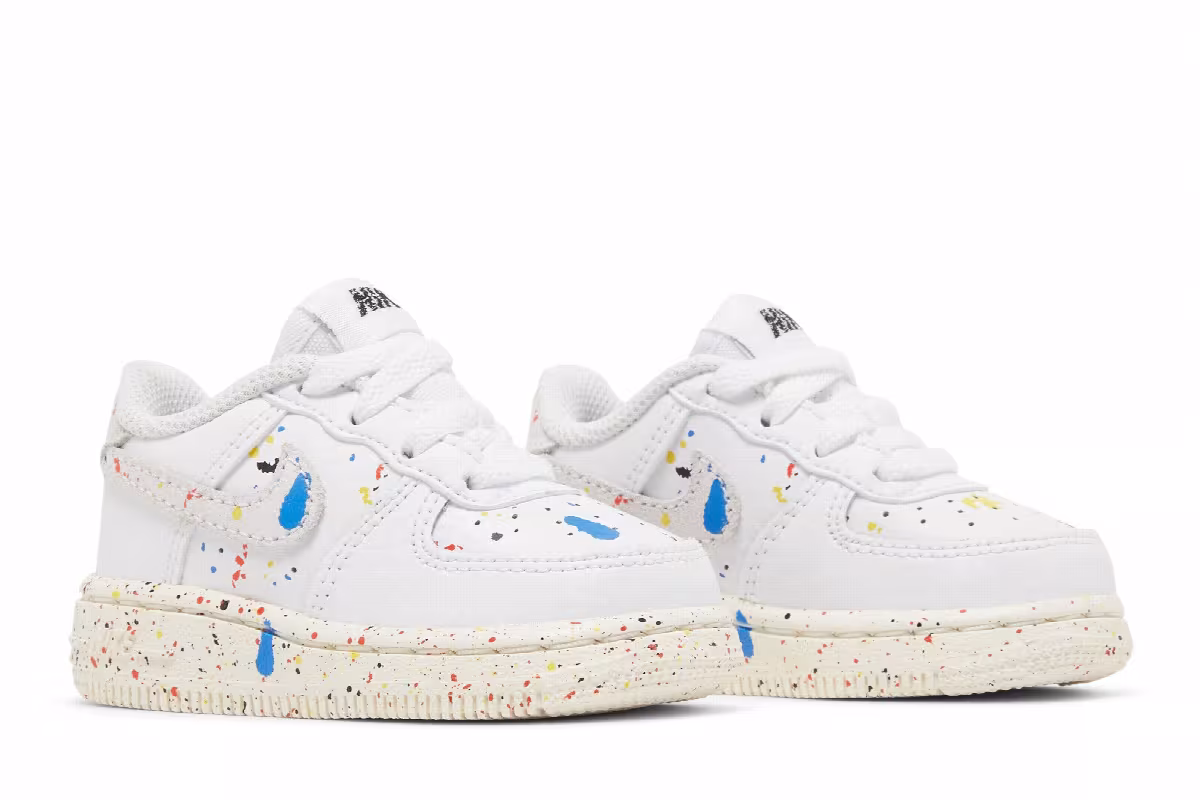 Nike Force 1 LV8 3 TD Paint Splatter - White, view 9