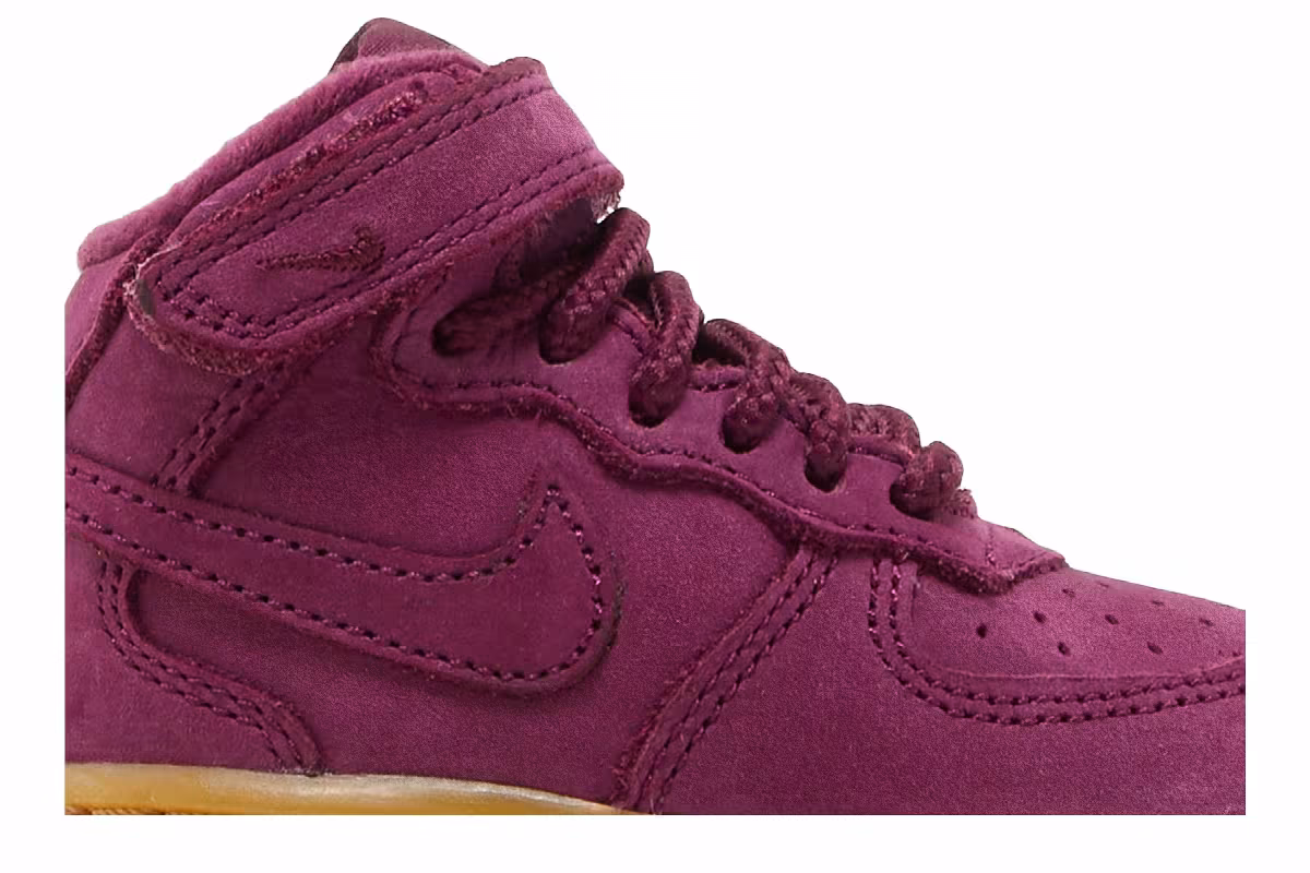 Nike Force 1 Mid WB TD Bordeaux, view 3