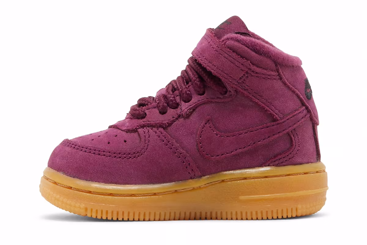 Nike Force 1 Mid WB TD Bordeaux, view 4
