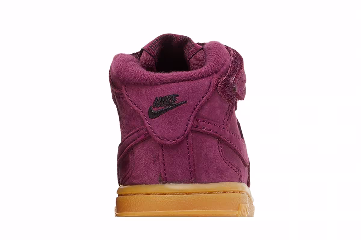 Nike Force 1 Mid WB TD Bordeaux, view 8