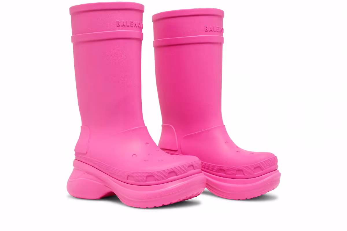 Crocs x Balenciaga Women's Clog Boot 2.0 Pink, view 9