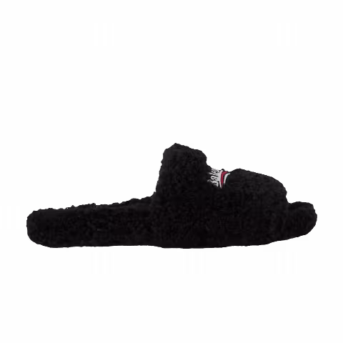 Balenciaga Wmns Furry Slides 'Black'
