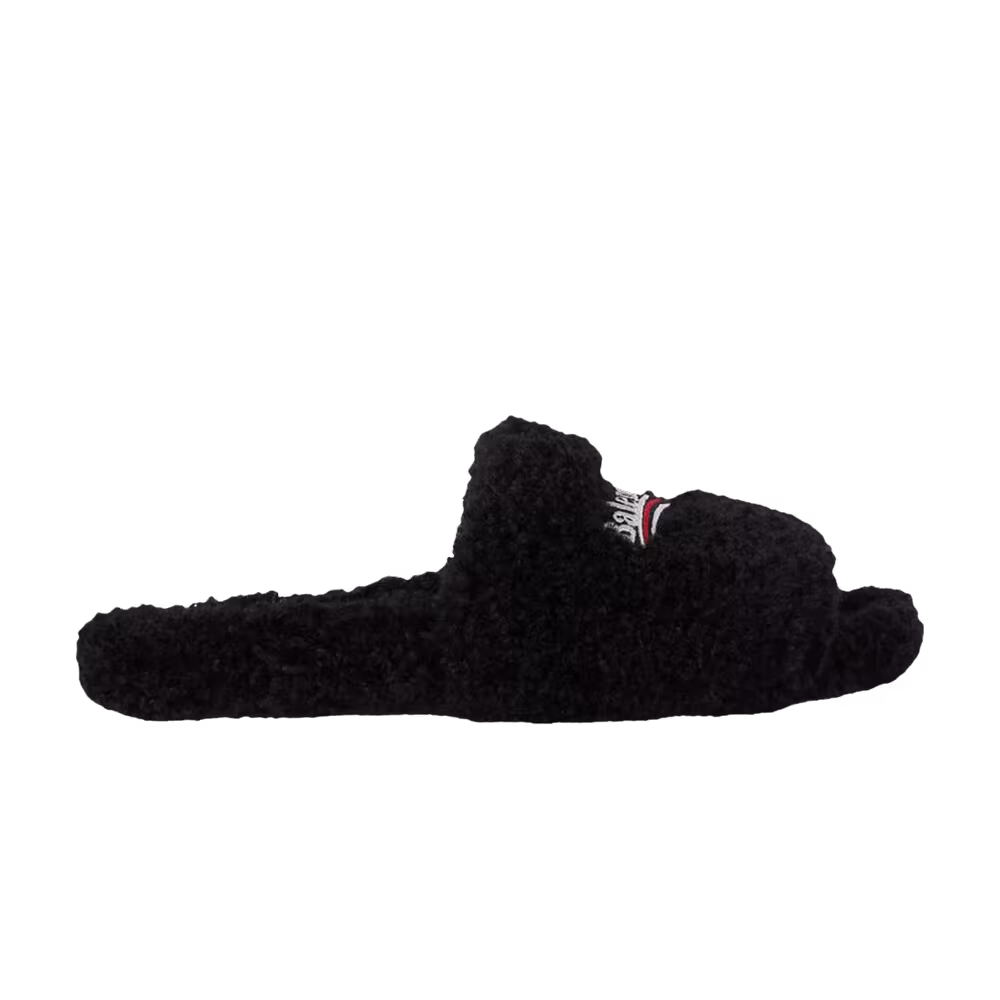 Balenciaga Women's Furry Slides Black