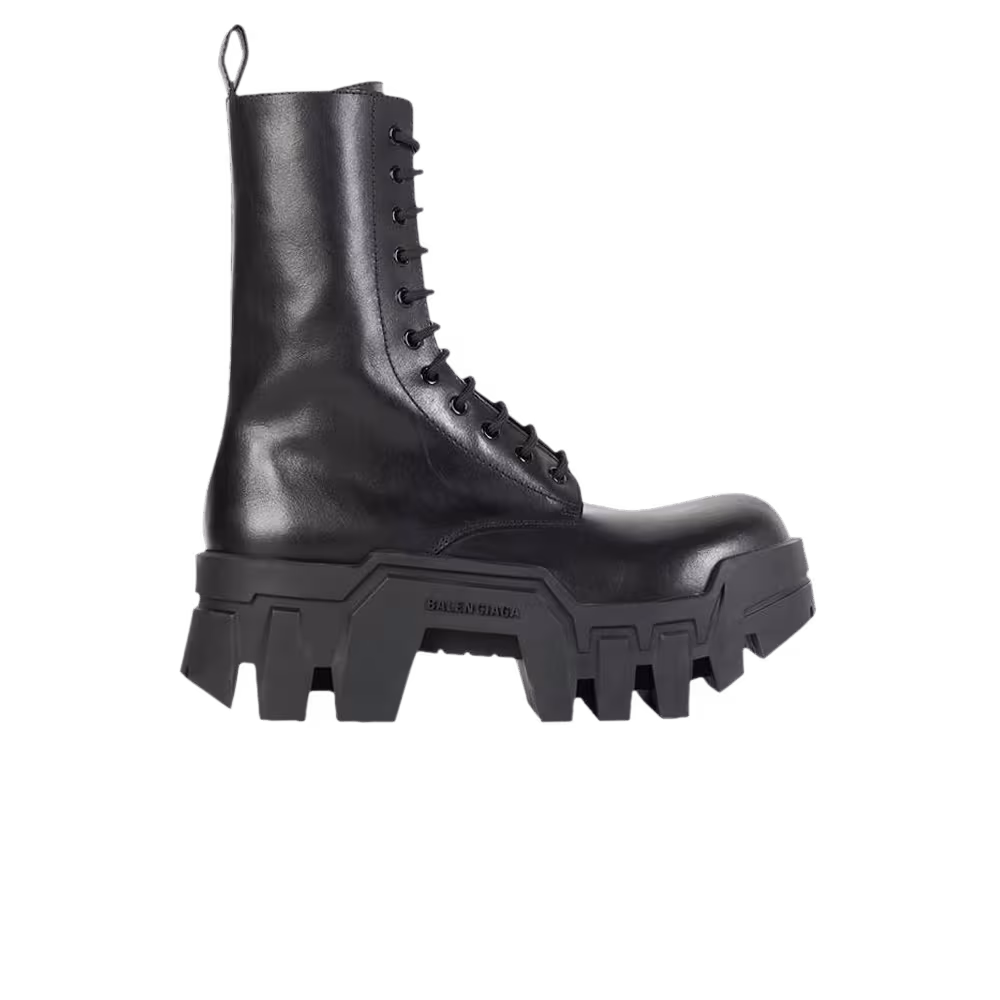Balenciaga Women's Bulldozer Lace-Up Boot Black