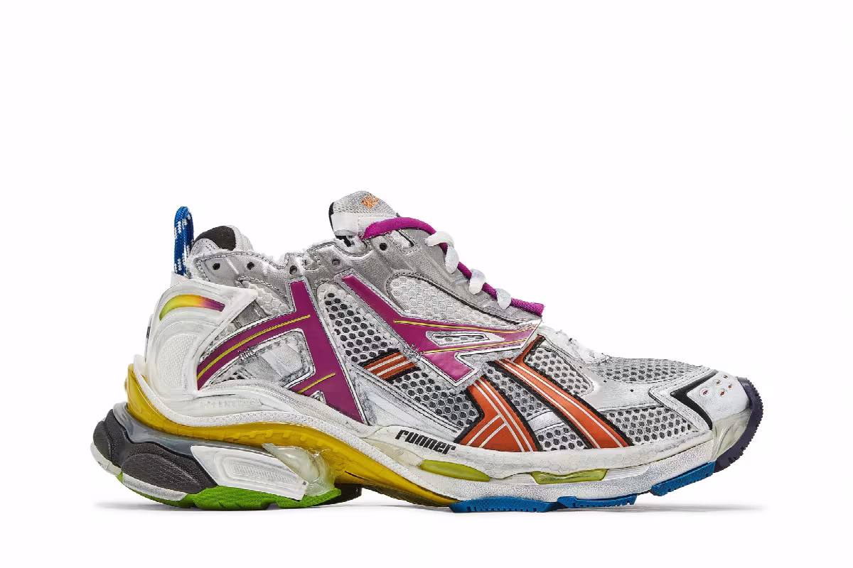 Balenciaga Runner Sneaker Grey Multi-Color, view 2