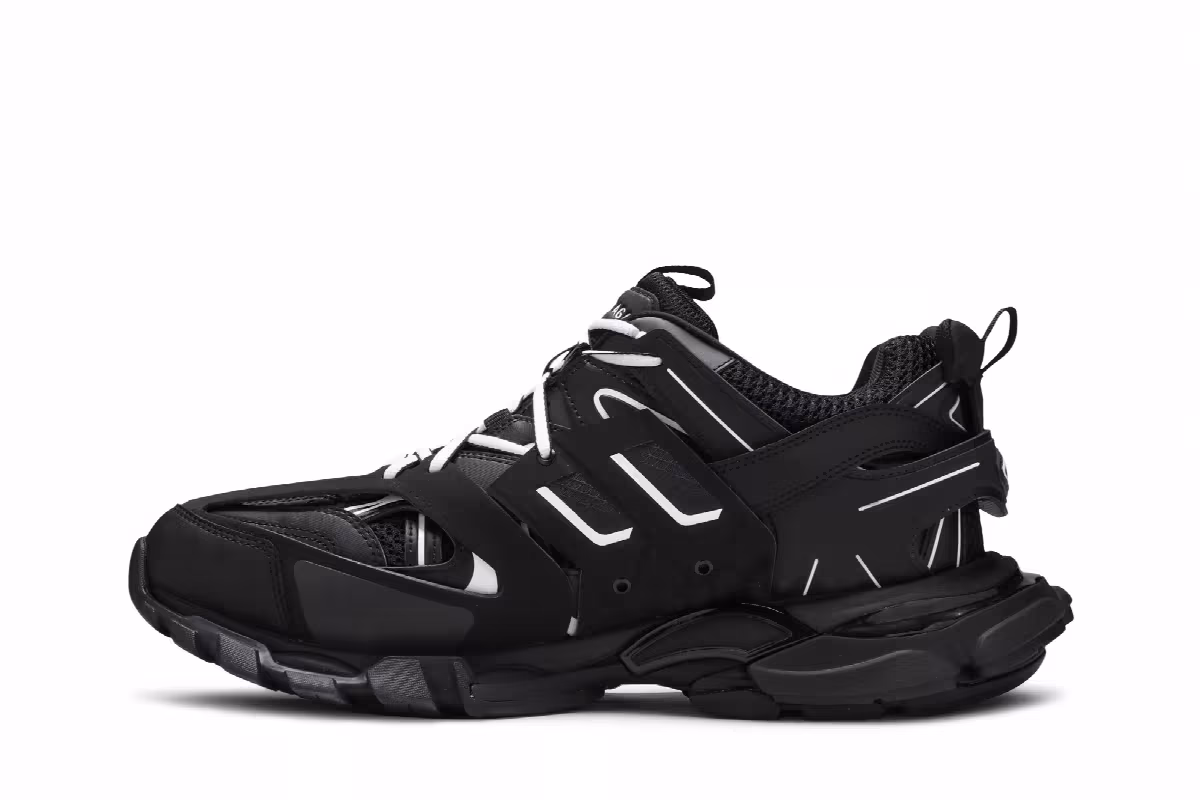Balenciaga Track Sneaker Black White, view 4