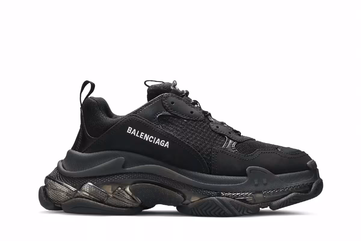 Balenciaga Triple S Sneaker Clear Sole - Black, view 2