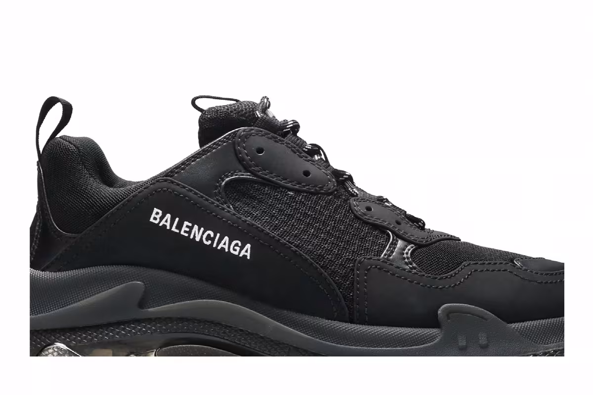 Balenciaga Triple S Sneaker Clear Sole - Black, view 3