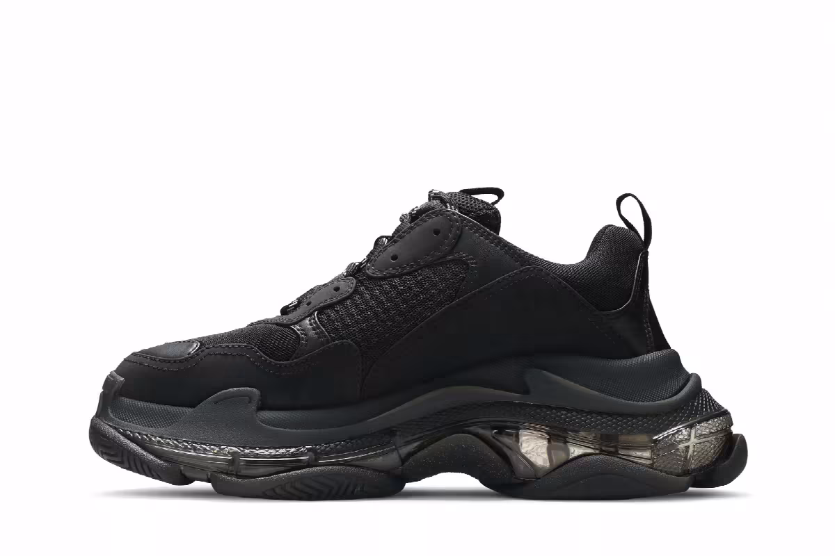 Balenciaga Triple S Sneaker Clear Sole - Black, view 4