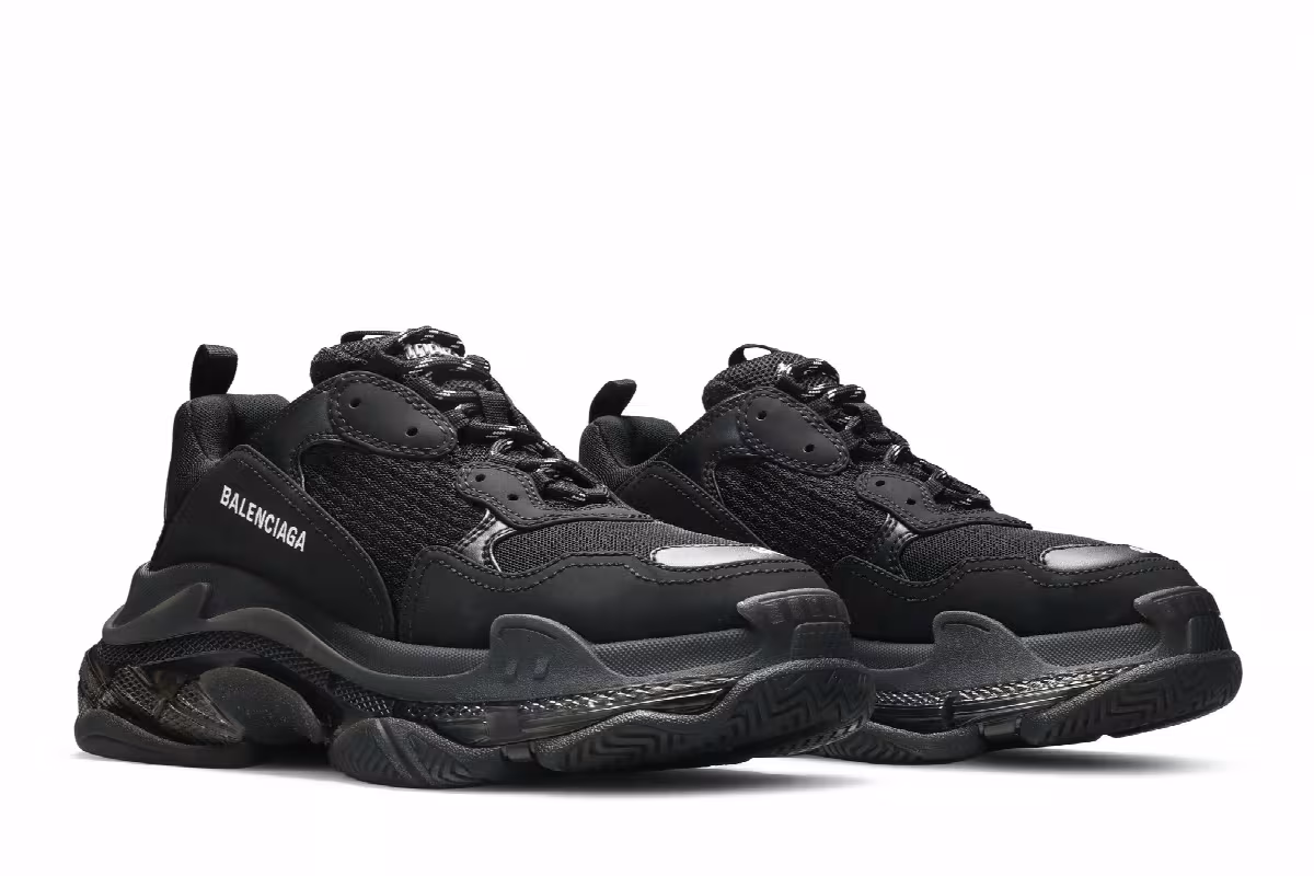 Balenciaga Triple S Sneaker Clear Sole - Black, view 9