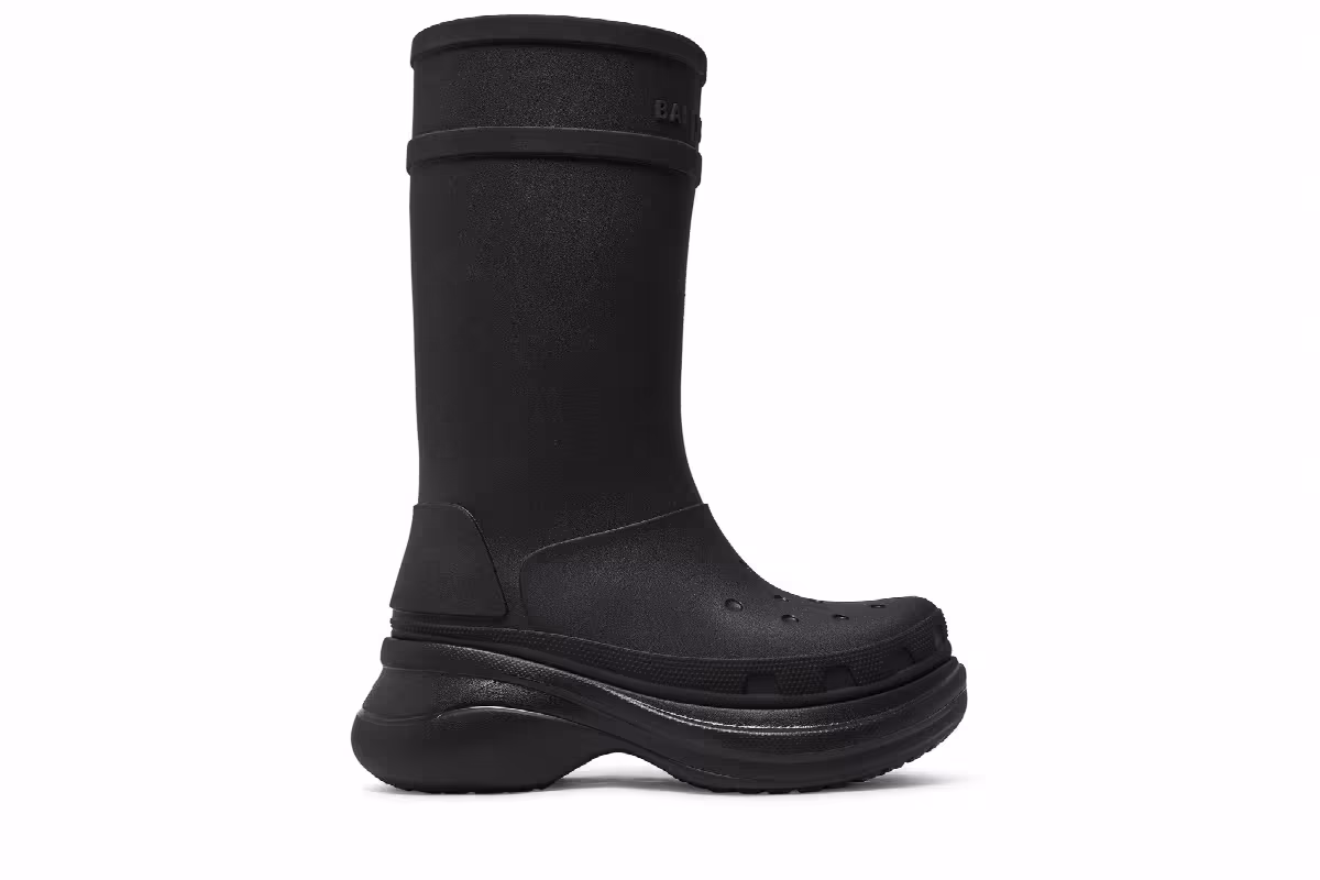 Crocs x Balenciaga Clog Boot 2.0 Black, view 2