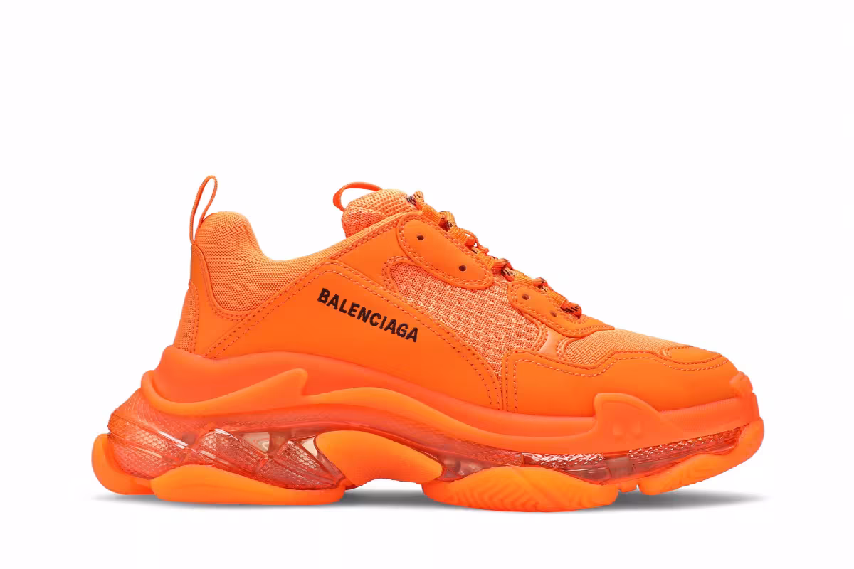 Balenciaga Triple S Sneaker Clear Sole - Orange, view 2