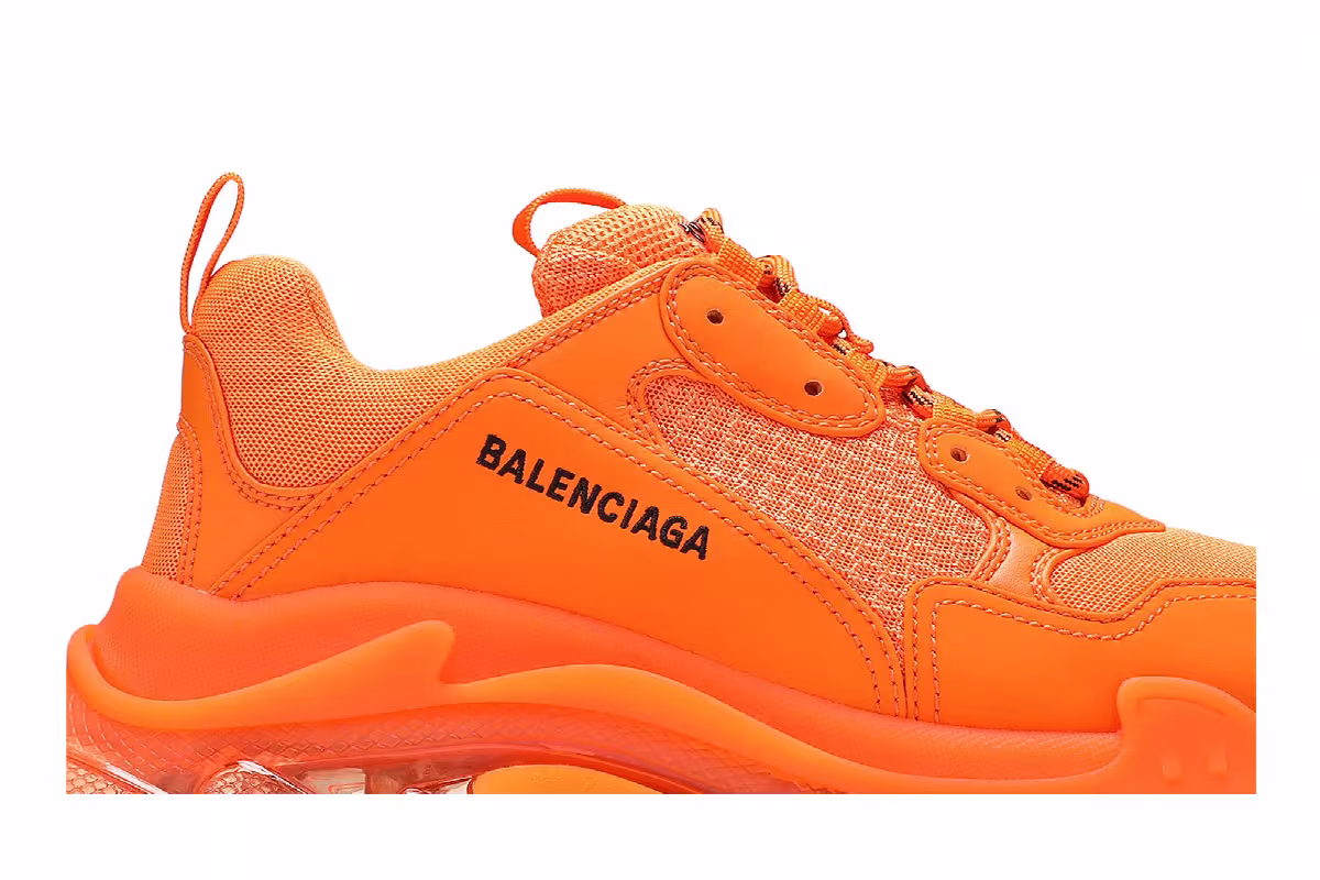 Balenciaga Triple S Sneaker Clear Sole - Orange, view 3