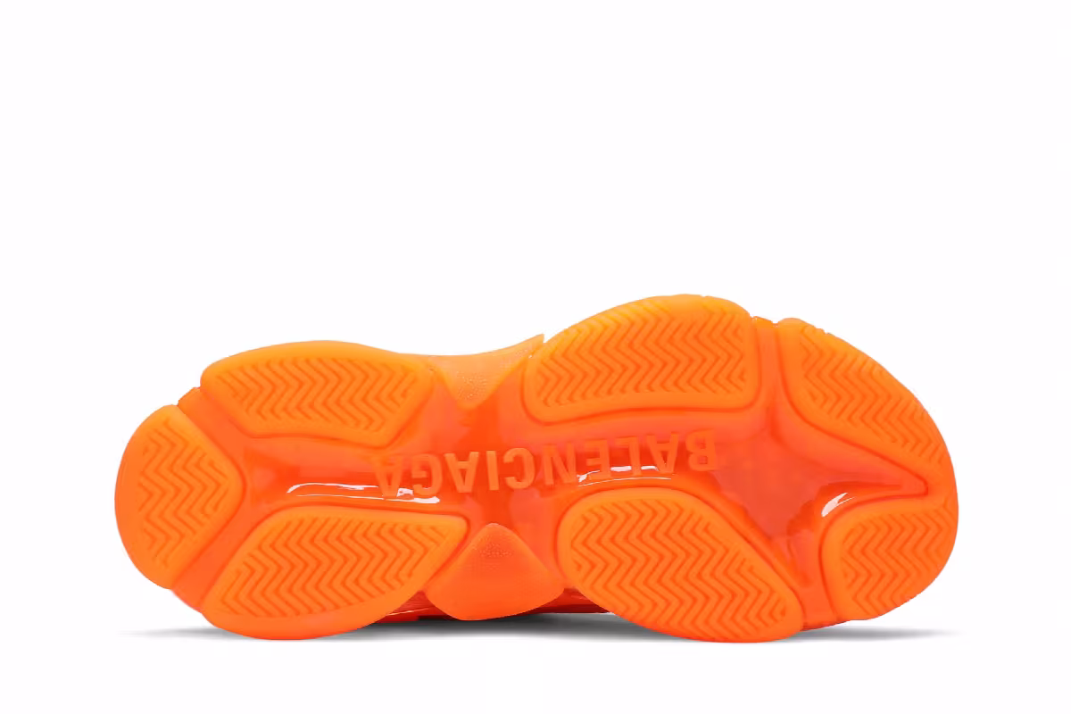 Balenciaga Triple S Sneaker Clear Sole - Orange, view 5
