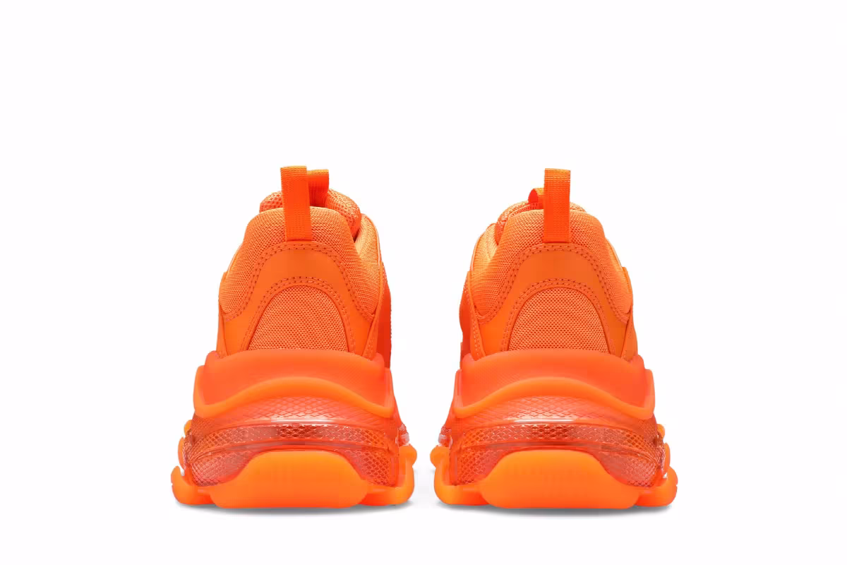 Balenciaga Triple S Sneaker Clear Sole - Orange, view 7