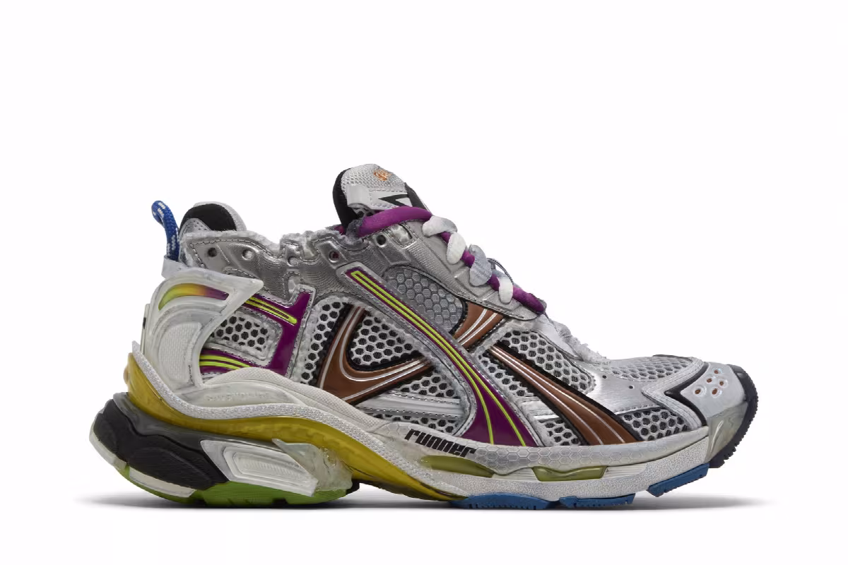 Balenciaga Women's Runner Sneaker White Multi-Color, view 2