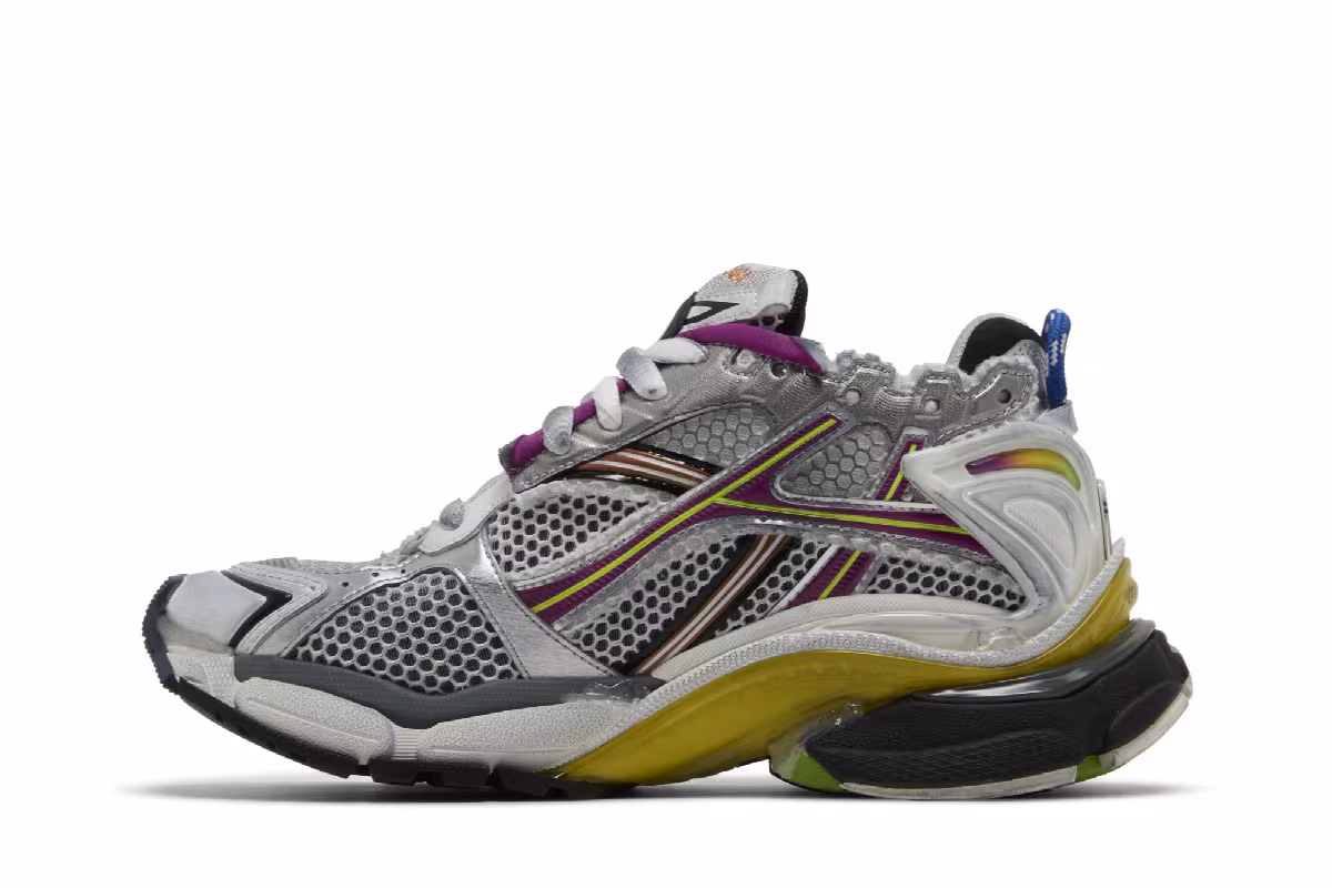 Balenciaga Women's Runner Sneaker White Multi-Color, view 4