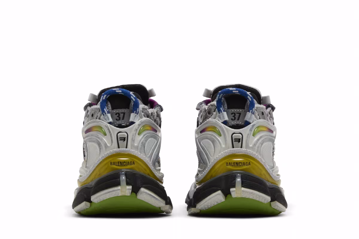 Balenciaga Women's Runner Sneaker White Multi-Color, view 7