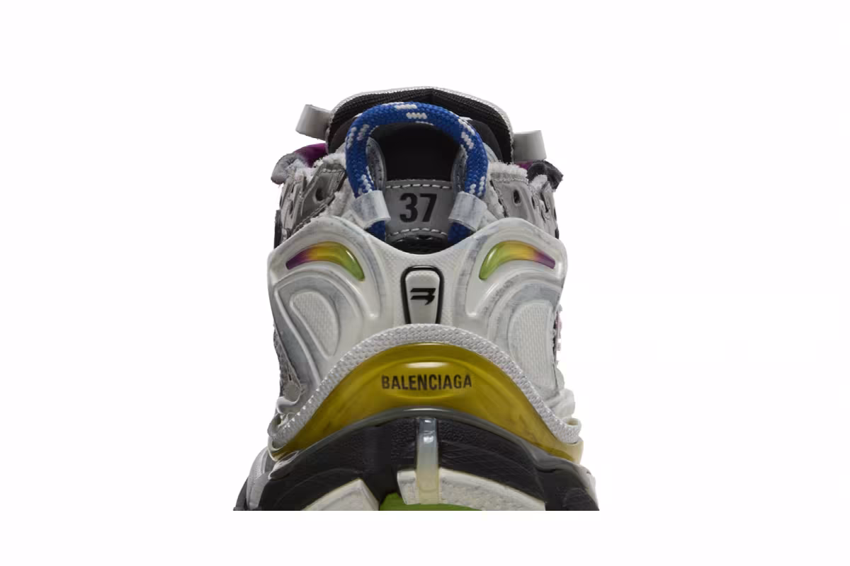 Balenciaga Women's Runner Sneaker White Multi-Color, view 8