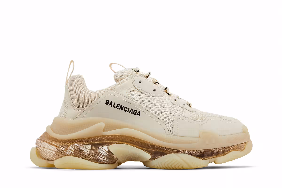 Balenciaga Triple S Sneaker Clear Sole - Off White, view 2