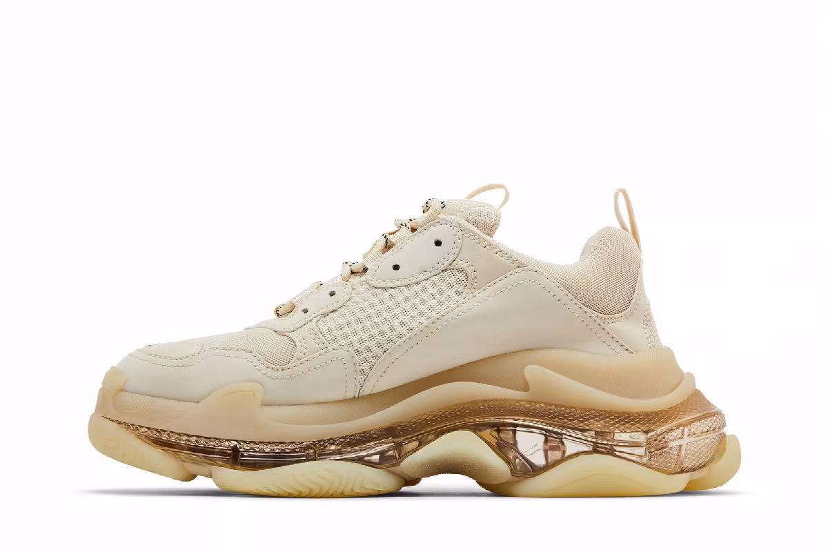 Balenciaga Triple S Sneaker Clear Sole - Off White, view 4