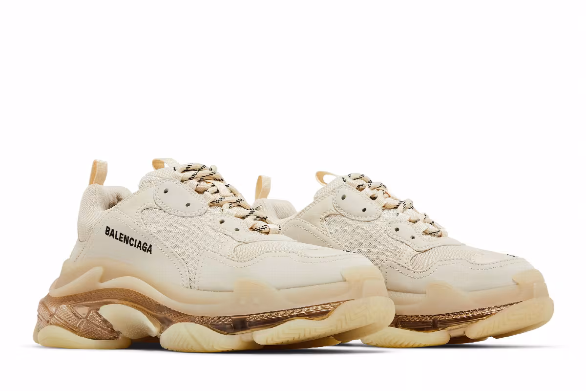 Balenciaga Triple S Sneaker Clear Sole - Off White, view 9