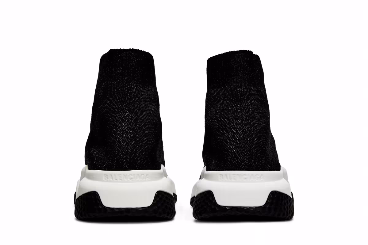 Balenciaga Women's Speed Sneaker Black White, view 7